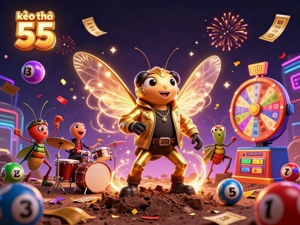 Engage in lively betting action with kèo nhà cái 55 featuring a vibrant 3D casino scene.