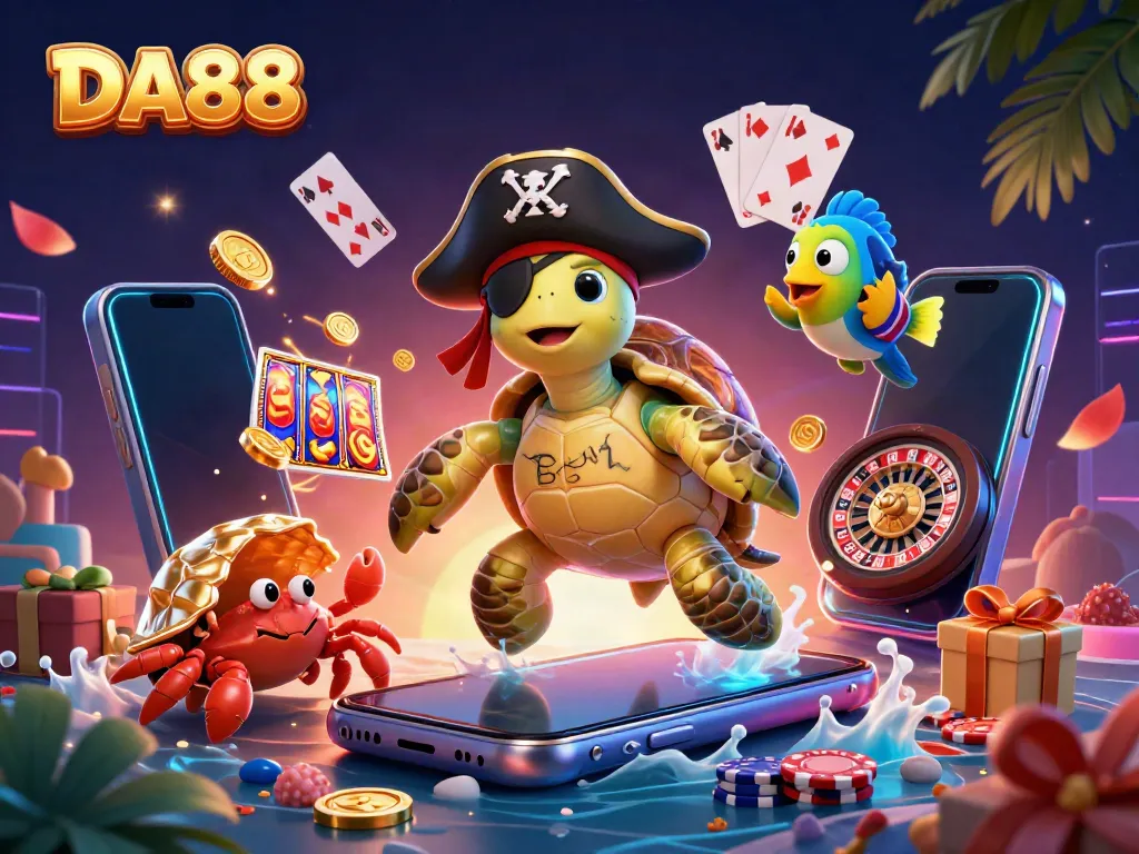 Experience thrilling moments at DA88 with vibrant 3D characters and exciting gambling elements.