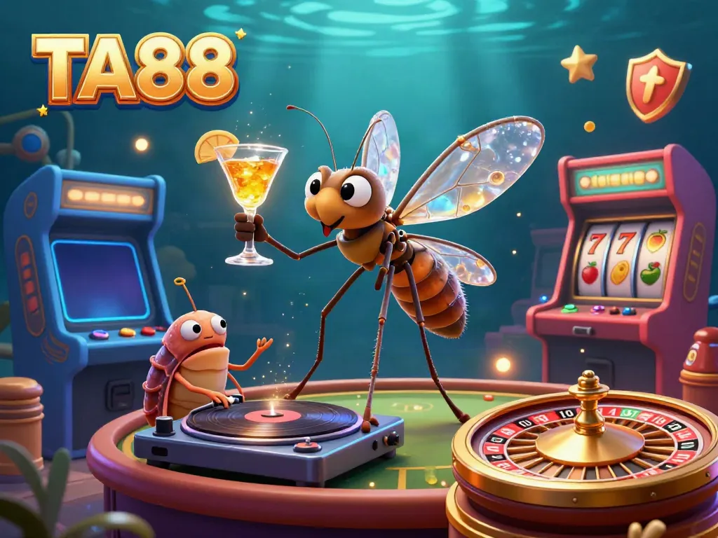 TA88 casino mascot brings life to gaming with vibrant 3D elements in a dynamic scene.