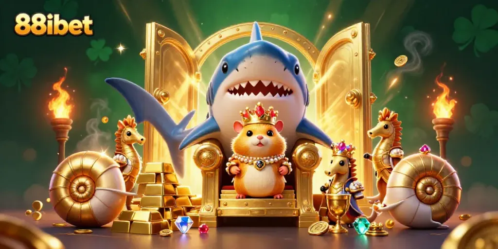 Experience vibrant 88ibet casino excitement with golden treasures and royal characters.