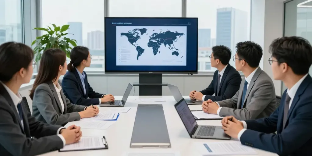 Lead Roedl team collaborating in a modern legal office.