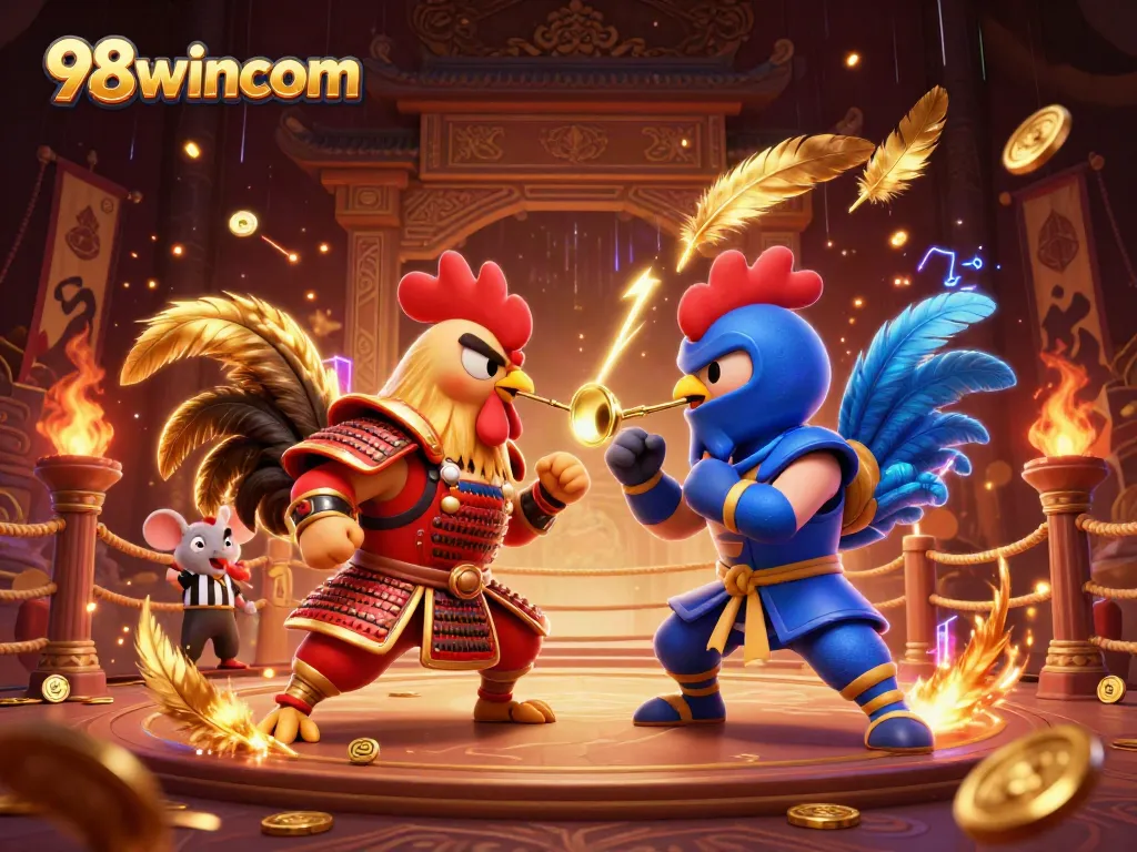 Engage and win with epic battles at 98wincom, featuring dynamic fighting roosters.