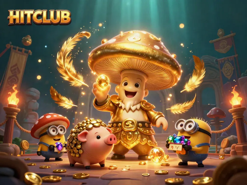 Engage with the vibrant magic of HITCLUB in this detailed casino-themed illustration.