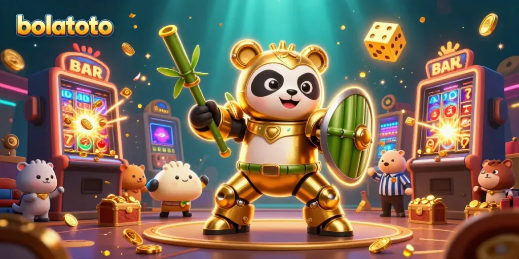 Experience bolatoto excitement with a digital illustration capturing a dynamic casino scene featuring vibrant characters and game elements.