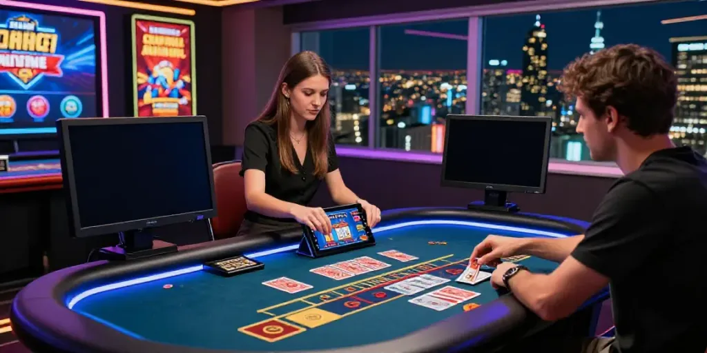 Experience erigo4d in an immersive online gaming environment with vibrant lighting and live interactions.