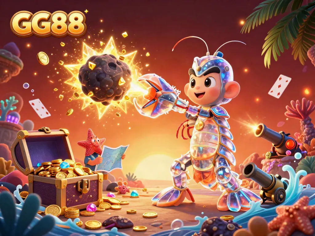 GG88 engages players in a vibrant underwater casino adventure with treasures and games.