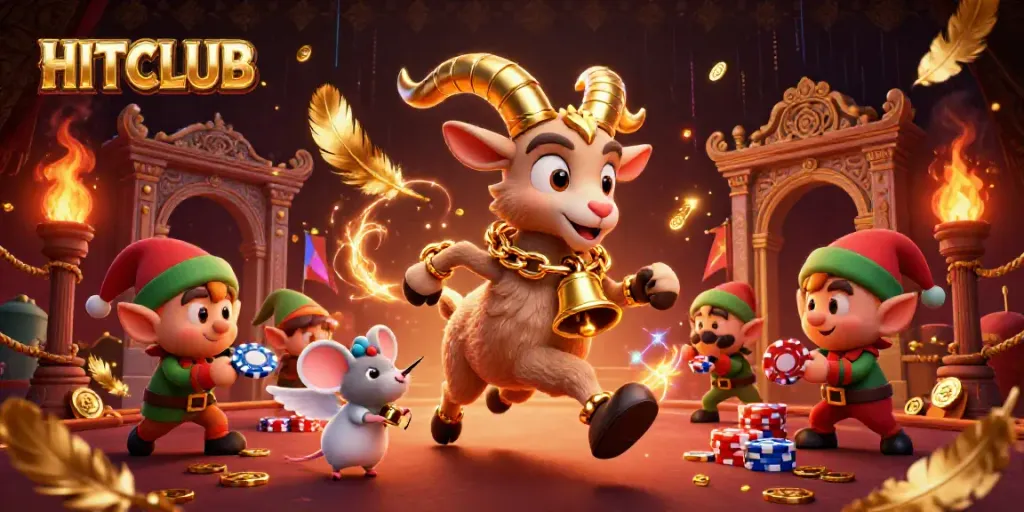 Experience the HITCLUB's festive horror casino with Krampus, playful mice, and mischievous gremlins.