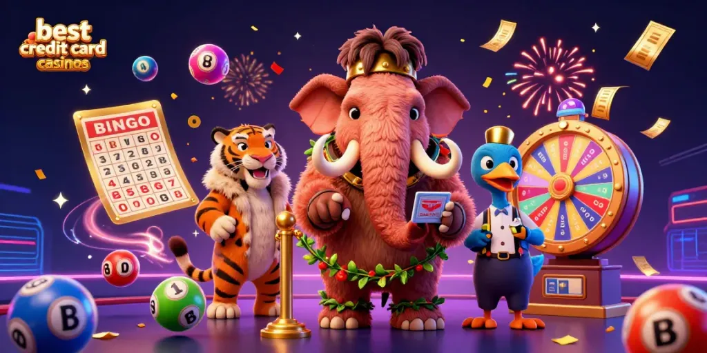 Experience the excitement of the best credit card casinos with vibrant characters and dynamic gaming elements.