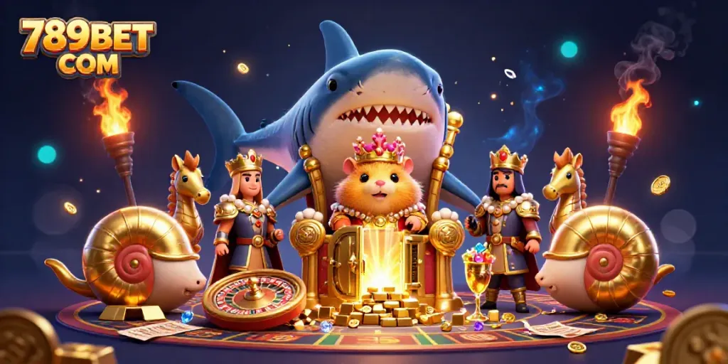 Experience the excitement of online betting at 789BET COM, featuring a vibrant 3D casino scene.